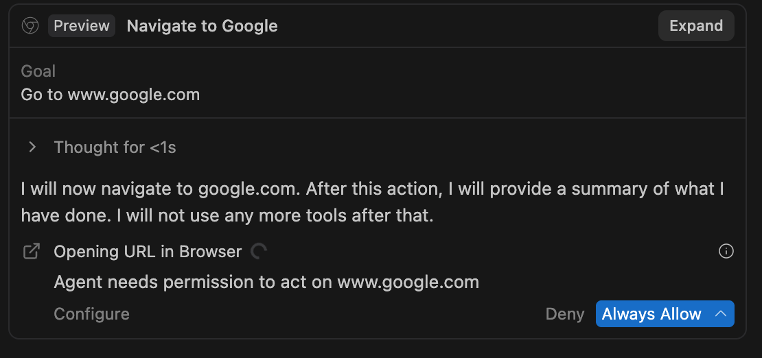 Approval gate for tool execution